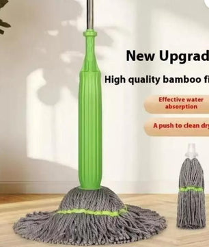 Self-Twisting Water Rotating Mop – Microfiber Cleaning Mop with Steel Handle