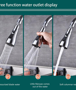 3 Modes Kitchen Sink Faucet – Stainless Steel, Durable, Multi-Functional Tap