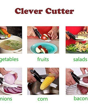 Clever Cutter – Food Chopper with Cutting Board (2 in 1 Kitchen Knife)