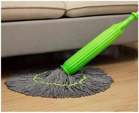 Self-Twisting Water Rotating Mop – Microfiber Cleaning Mop with Steel Handle