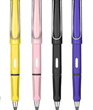 Everlasting Inkless Pencils – Portable Reusable Metal Writing Pens with Replaceable Nib (Pack of 4)