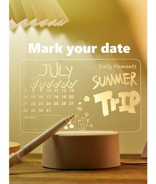 3d Acrylic Writing Board with Pen and Light