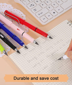 Everlasting Inkless Pencils – Portable Reusable Metal Writing Pens with Replaceable Nib (Pack of 4)